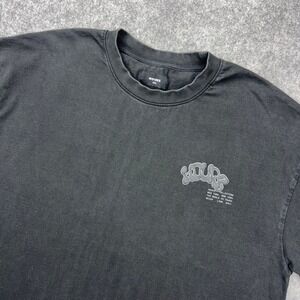Hours T Shirt Mens 2XL Black Graffiti Puff Print Streetwear Cotton Boxy Street